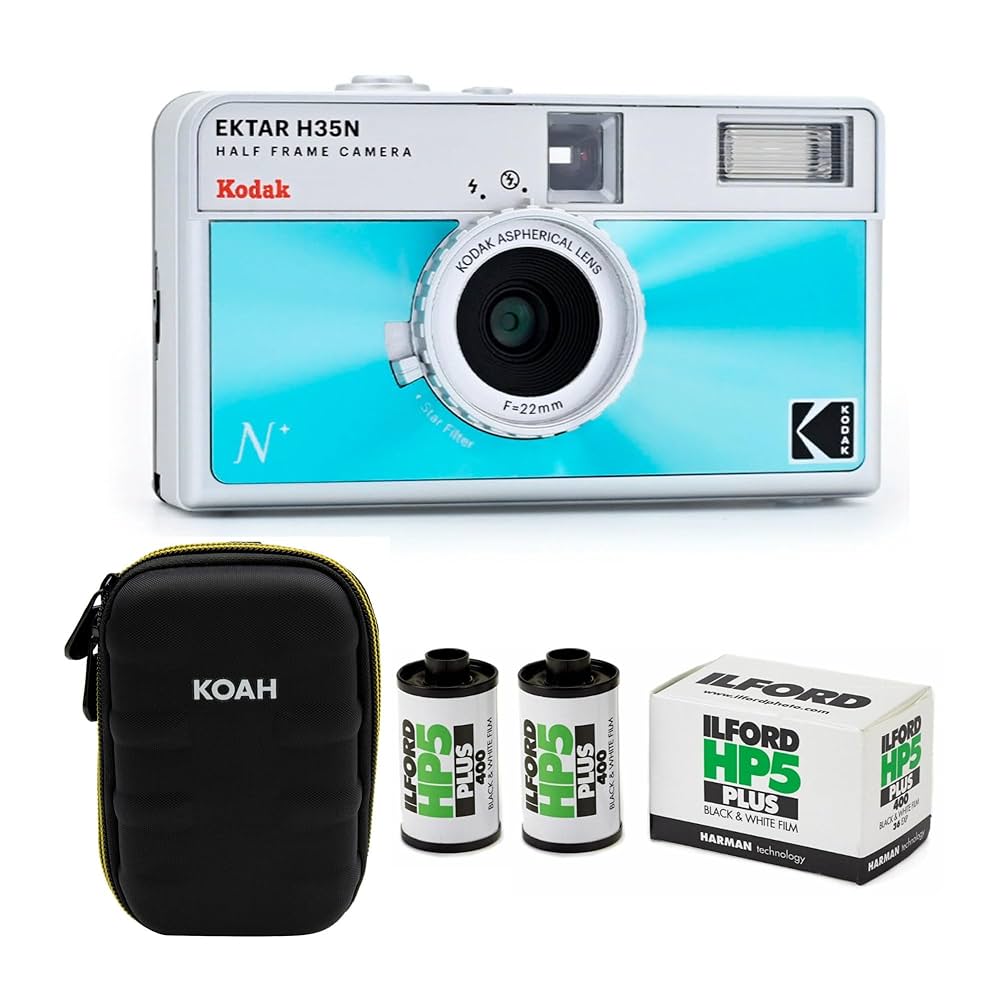 KODAK EKTAR H35N ハーフフレームフィルムカメラ 35mm Amazon.com : KODAK EKTAR H35N Half Frame Film Camera Bundle
